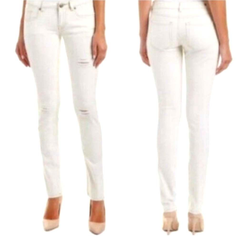 Cabi Slim Boyfriend Off White Jeans Style #5089